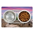 thumbnail image 1 of China Pet Mat for Food and Water, Fantasy Sky Cultural Architecture Section Surrounded by Grassland Print, Non-Slip Rubber Mat for Dogs and Cats, 18" X 12", by Ambesonne, 1 of 2