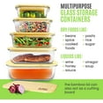 thumbnail image 5 of Planet Avenue Glass Food Storage Containers with Bamboo Lids – Airtight, Stackable, Eco-Friendly, BPA-Free – Set of 5, 5 of 10
