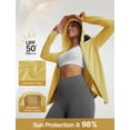 thumbnail image 4 of Baleaf Women's Sun Jacket with Removable Brim UPF 50+ Lightweight UV SPF Shirts Long Sleeve Full Zip Up Hoodie Outdoor Hiking Yellow L, 4 of 7