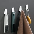 thumbnail image 5 of Kumdkd No-Drill Adhesive Hooks, Stainless Steel Bathroom Organizers, Traceless Wall Hooks, Space-Saving Closet Hangers for Towels, Coats & Pots, 5 of 6