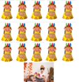 thumbnail image 1 of Acción de Gracias hecho a mano diy sombrero de pavo anillo para la cabeza diadema vestir suministros de actividades de rendimiento regalo paquete de material casero accesorio de fiesta 15 piezas (006) oso de fresa Electrónica, 1 of 5