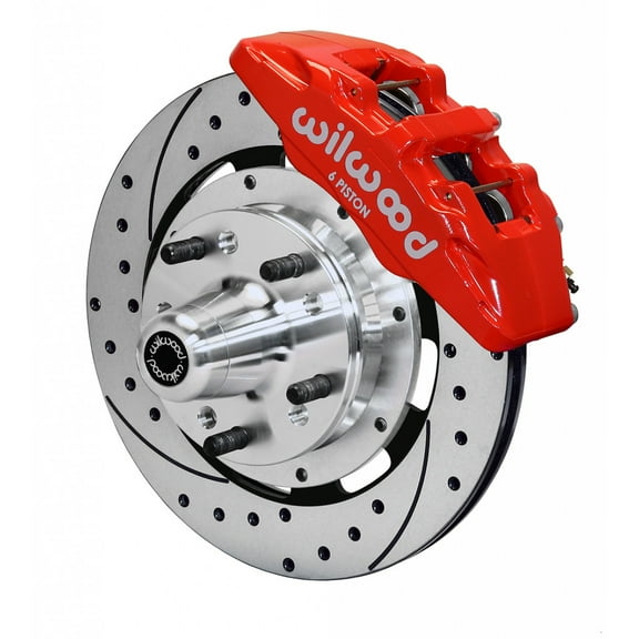 Wilwood 140-10742-DR: Automotive Brakes Dynapro Kit, Drilled Rotors, Front, Red