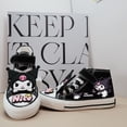 thumbnail image 3 of Zapatos de lona negros para niña, zapatillas altas de tela con melodía fresca para primavera y otoño, zapatillas de deporte para mujer a la moda 2024, 3 of 4
