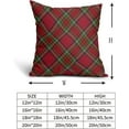 thumbnail image 5 of Christmas Plaid Pillow Covers 18x18 Set of 2 Rustic Red Green Blue Xmas Decoration Buffalo Checked Print Decorative Outdoor Pillowcases Farmhouse Holiday Throw Cushion Case Decor for Couch Sofa Bed, 5 of 6