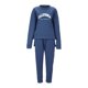 thumbnail image 2 of Gibobby Conjuntos de sudadera con bloques Conjunto deportivo de forro polar con capucha para mujer, sudadera con bolsillo y pantalón largo(Marina,CH), 2 of 3