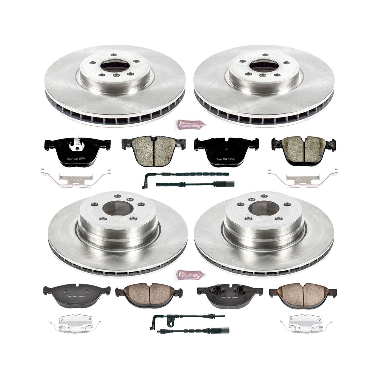 Power Stop Front and Rear Stock Replacement Brake Pad and Rotor Kit KOE6145