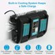 thumbnail image 3 of DC18RD 18V Dual Charger para Makita BL1830 BL1415 BL1430 BL1840 BL1850 BL1860 Reemplazo de Batería de Iones de Litio de 14,4v-18v 3A Charger, 3 of 7