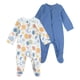 thumbnail image 1 of Enterito para bebé HUGGIES de algodón orgánico con pies, paquete de 2, 1 of 4