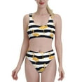 thumbnail image 2 of Picia Gold Flamingo Women's High Waisted Bikini Scoop Neck Swimsuit Two Pieces Bathing Suit-Large, 2 of 8