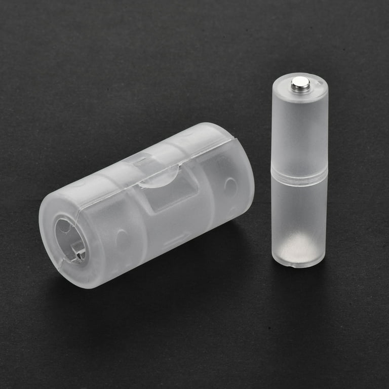 Sleeves and spacers turn AA or AAA batteries into C- or D-cell