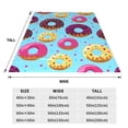 thumbnail image 3 of Pofeuu Donuts Print Ultra-Soft Micro Fleece Blanket,for Bed Or Sofa,All Season Throw Blankets Flannel Blanket-80"x60", 3 of 7