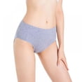thumbnail image 4 of Women's Cotton Stretch Underwear Soft Mid Rise Briefs Underpants 3 Pack, 4 of 7