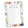 thumbnail image 2 of Inkdotpot How Well Do You Know The Bride Bridal Shower Bachelorette PartyGameActivityCards 50-PackFloralWho Know The Bride Best, 2 of 7