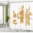 thumbnail image 5 of Ambesonne Vintage Shower Curtain, Jazz Band Blues Music, 69"Wx75"L, Sand Brown White, 5 of 5