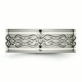 thumbnail image 3 of Titanium Sterling Silver Inlay Celtic Knot Flat 8mm Polished Band, 3 of 10