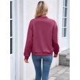 thumbnail image 2 of Womens Jacket Coat Casual Stand Collar Zip Up Fall Fashion Jackets Outfits with Pockets Wine Red XL, 2 of 8