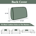thumbnail image 3 of Sanmadrola Waterproof Couch Cushion Cover for Sectional Sofa,Slipcover Stain Resistant High Elasticity Wear-Resistant Striped Sofa Cover,Grayish Green Back Couch Cover S for Furniture, Children, Pets, 3 of 6