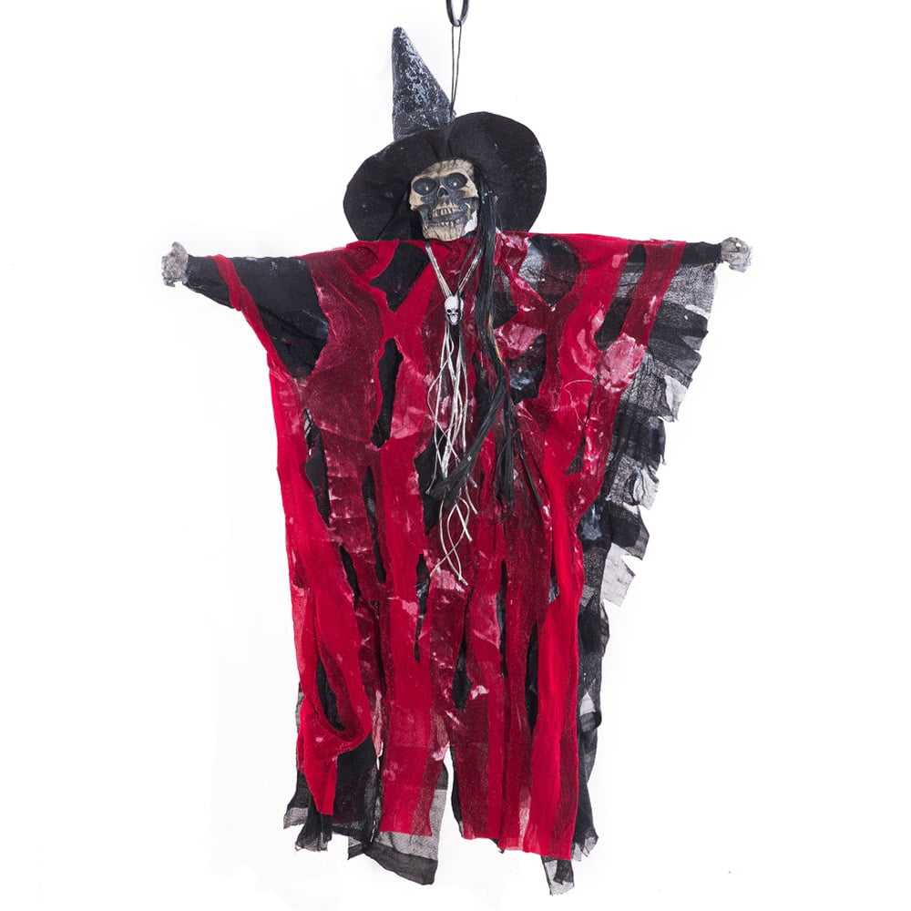 Balight Halloween Hanging Ghost Decoration Sound Control Skeleton Ghost Halloween Tricky Props 