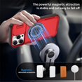 thumbnail image 6 of Case for iPhone 16 Plus with Rotating Metal Stand, MagSafe Magnetic Wireless Charging,Sliding camera casing,Shockproof Dropproof Tough Rugged Protective Case Cover,Red,For iPhone 16 Plus, 6 of 7
