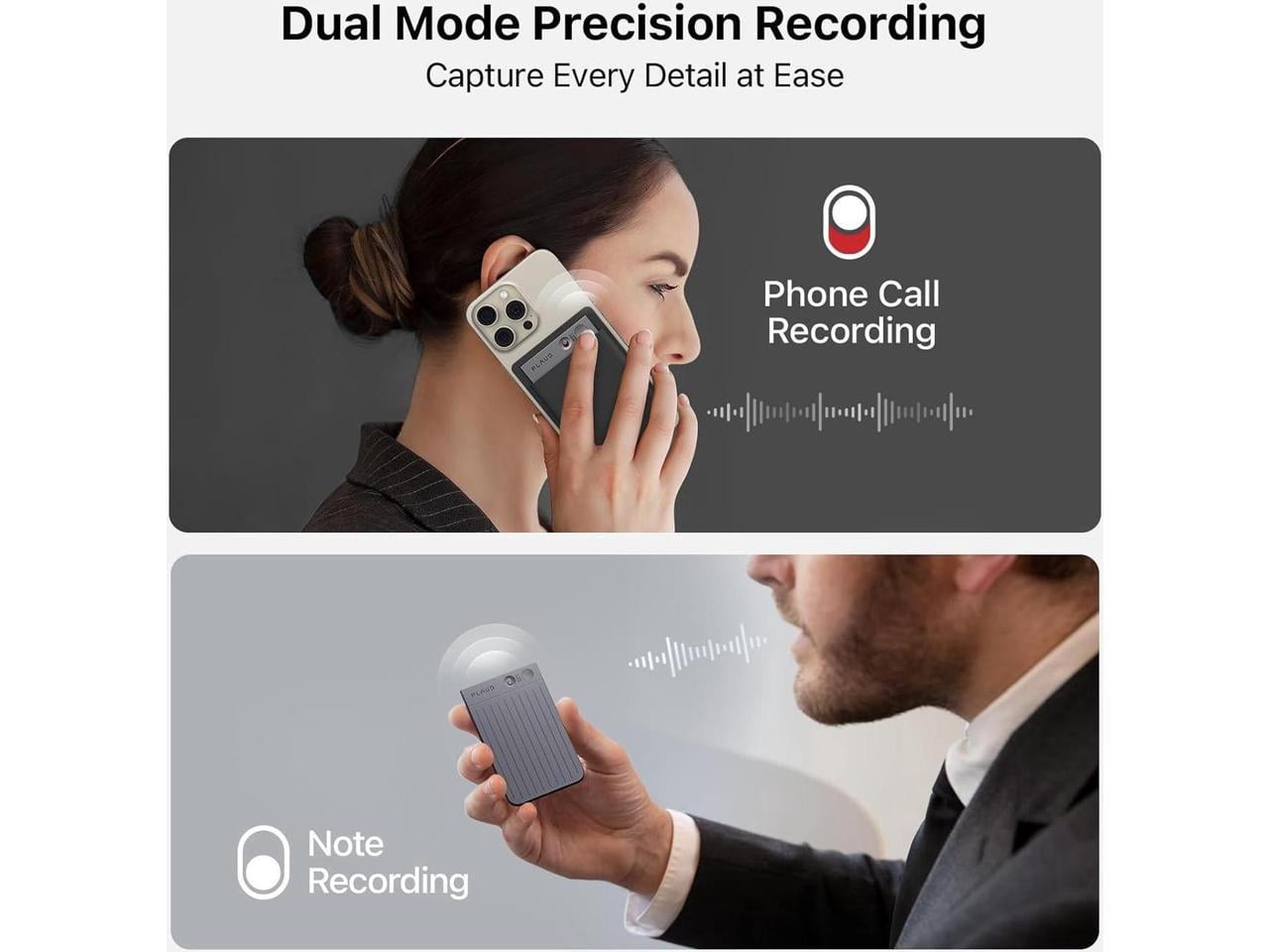 PLAUD NOTE: ChatGPT Empowered AI Voice Recorder w/ Black Magnetic Case (Starlight)