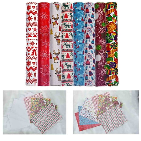 

WANYNG DIY Christmas Design Elk Leather 6.2in × 8.2in Used For Making Earrings 8PCS Measuring Tape Small