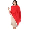 thumbnail image 3 of Pañuelos y pañuelos rojos para mujer Mantones y abrigos Vestidos de noche Regalos para damas de honor, 3 of 5