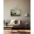 thumbnail image 4 of Drsoum 16x24in Landscape Wall Art Vintage Classical Painting The Vast Grassland Framed Prints Room Decor for Bathroom Bedroom - Natural Framed, 4 of 6