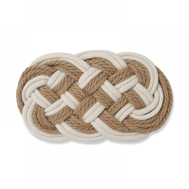Oval Placemats Heat Resistant Cotton Rope Jute Braided 9.1x5.5" inch