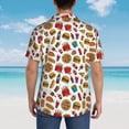 thumbnail image 5 of Haiem Hot Dog Pizza Printed Hawaiian Shirt for Men - Men’s Casual Beach Summer Shirts - Stretch Fabric with Modern Fit-3X-Large, 5 of 7