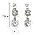 thumbnail image 5 of Lifetechs 6 Pair Women Hanging Earrings Sparkling Cubic Zirconia Geometric Luxury Lightweight Bride Wedding Prom Party Dangle Earrings Lady Ear Jewelry, 5 of 7