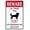 Warning Sign 3, variant on Beware Area Patrolled by Chihuahua 8"x12" Warning Metal Sign, Chihuahua Decor, Bar Cafe Backyard Patio Outdoor Wall Decor, Pet Security Sign