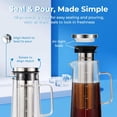 thumbnail image 5 of Bybiment Brew Coffee Maker (1.4L/48oz) - Borosilicate Pitcher with 100um Filter, Drip-Free Base, Effortless Manual Brewing for Pure Taste, 5 of 7