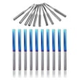 thumbnail image 2 of 10 Pcs Two Flutes Straight End Mills Straight Slot Bit &10Pcs 3.175 Shank Blue Coated Straight End Mill 2 Flute,10 x CNC Router Bits 10 x Straight End Mill,Silver & blue, 2 of 10