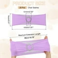 thumbnail image 2 of Uxcell 20 Pack Chair Sashes, Stretch Chair Cover Band with Buckle Slider Polyester Bows Cover Band Universal Elastic Ties for Wedding Party Ceremony Event Decorations, Light Purple, 2 of 6