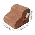 thumbnail image 3 of Non Slip Pet Stairs Foam Ramp Dog Cat Steps Portable Pet Ladder for Bed Couch Sofa Support for Small Senior Dogs Cats Anti Slip Washable Cover Indoor Outdoor Climbing Aid, 3 of 6