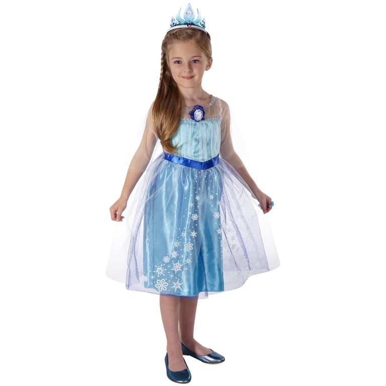 elsa glitter dress Posh Peanut Girl's Disney Frozen Elsa Tulle Dress in Blue, 10Y-12Y, Viscose from Bamboo main image 0