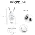 thumbnail image 7 of Pet Cremation Jewelry Urn Necklace for Ashes Paw Prints Teardrop Cremation Jewelry for Dog Ashes- You Left Paw Prints on My Heart, 7 of 7