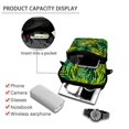 thumbnail image 4 of Psesaysky Crossbody Bag for Shop, with Zipper Pockets Lightweight Coin Bag for Womens Tropical Palm Leaf Theme Crossbody Bags, 4 of 7