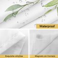 thumbnail image 4 of Eucalyptus Leaf No Hooks Shower Curtain with Snap-in Liner Spring Vintage Watercolor Sage Green Leaves Shower Curtains for Bathroom, Waterproof, Easy Install, Washable 66"x72", 4 of 9