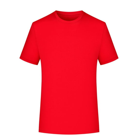 Bnwani Mens Shirts Crew Neck Tee Lightweight Moisture-Wicking Shirts Red 2XL