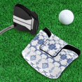thumbnail image 5 of Haosy Elegant and Traditional Floral Golf Mallet Putter Cover Strong Magnetic Leather Golf Club Headcover Closure, 5 of 7