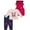 Red, variant on Disney 3-Piece Minnie Mouse Clothes for Girls and Toddlers, Shirt, Vest, and Pants