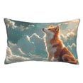 thumbnail image 1 of Balery Starry Sky Cloud Fox Funda de Cojín Estampada, Regalos para Mujeres, Regalos de Amor para Ella, Regalos para Novia o Esposa, Funda de Almohada-16"x24", 1 of 6