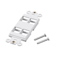 thumbnail image 2 of Monoprice Dcor Insert for Keystone 4 Hole - White  for Home Office  Install, 2 of 2