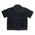 thumbnail image 2 of GUAYABERA BEACH WEDDING BAPTISM BUTTON-UP CASUAL DRESS SHIRT FOR KIDS TODDLERS JUNIORS BLACK X-LARGE, 2 of 3