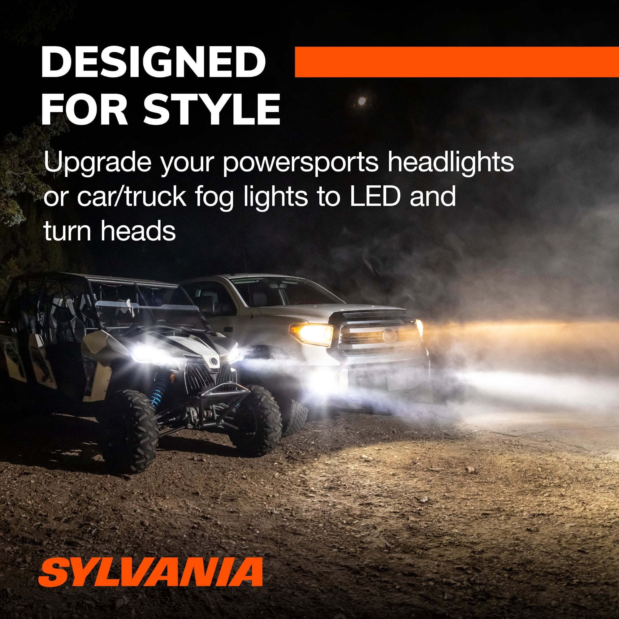 SYLVANIA H1 LED Ultra - Fog Lights For Cars and Trucks - Headlight Bulbs for Off Road Powersports - 6000k Cool White LED Light - Maximum Lifespan - No Polarity - DIY Upgrade