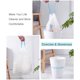 thumbnail image 4 of Laklulu Bolsa de basura pequeña, bolsas de basura de 2,6 galones, revestimientos para botes de basura para baño, dormitorio, hogar, cocina, 60 unidades, encogimiento automático, blanco, 4 of 6