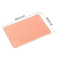 thumbnail image 5 of Unique Bargains Silicone Dish Drying Mat Set, 11.8' x 7.9' Dish Drain Pad Heat Resistant Suitable for Kitchen-Pink, 5 of 5