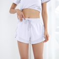 thumbnail image 4 of yillto Women's Athletic Shorts Running Workout Gym Breathable Shorts High Waisted Shorts for Women with Pockets, 4 of 5