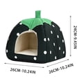 thumbnail image 2 of Strawberry-Shaped Small Pet Bed, Removable Washable 3-in-1 Hideout Tent for Guinea Pigs, Rabbits, Cats & Small Animals, 2 of 5